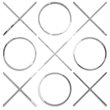 Uptown Club 9 Piece Small Metal Tic Tac Toe Wall Sculpture Set in Silver