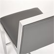 Uptown Club Wells Faux Leather Counter Stool in Gray