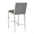 Uptown Club Wells Faux Leather Counter Stool in Gray
