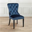 Uptown Club Norfolk Dining Chair in Blue Velvet