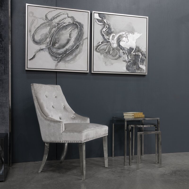 Uptown Club Baffin Dining Chair in Gray Velvet