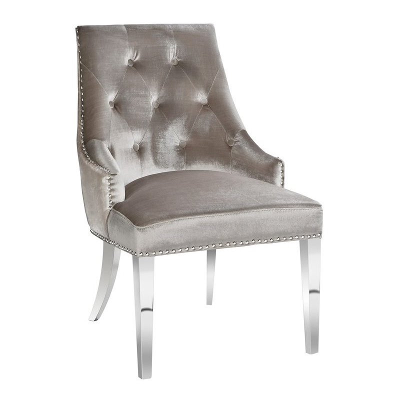 Uptown Club Baffin Dining Chair in Gray Velvet