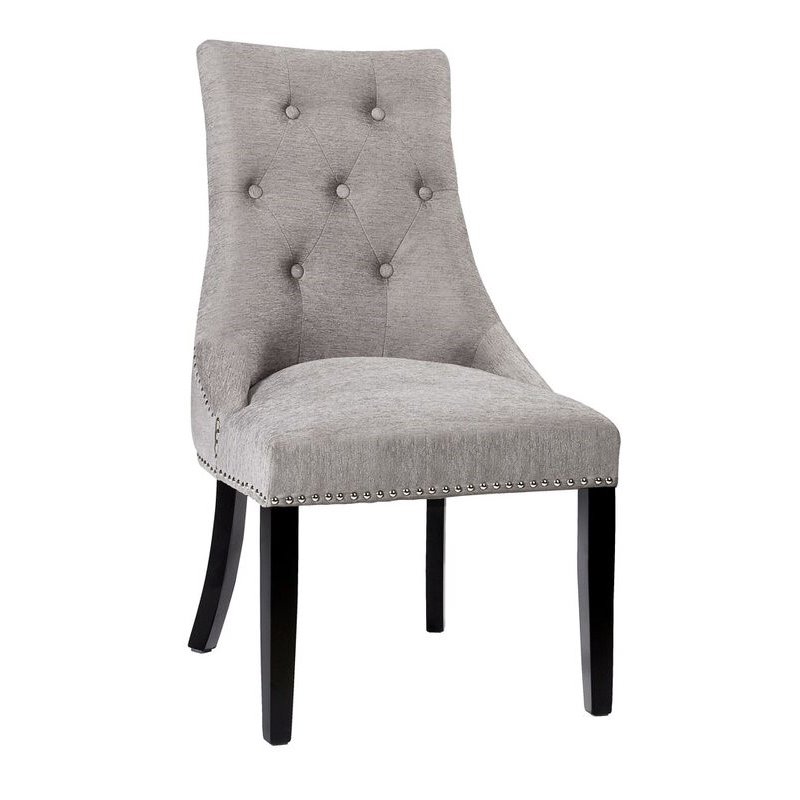 Uptown Club Snowden Fabric Dining Chairs in Gray - Set of 2