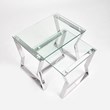 Uptown Club Lily Stainless Steel End Table in Silver