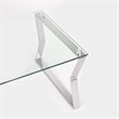 Uptown Club Lily Stainless Steel Coffee Table in Silver
