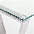 Uptown Club Lily Stainless Steel Console Table in Silver