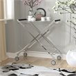 Uptown Club Otis Stainless Steel Bar Cart in Silver