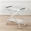Uptown Club Otis Stainless Steel Bar Cart in Silver