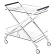 Uptown Club Otis Stainless Steel Bar Cart in Silver
