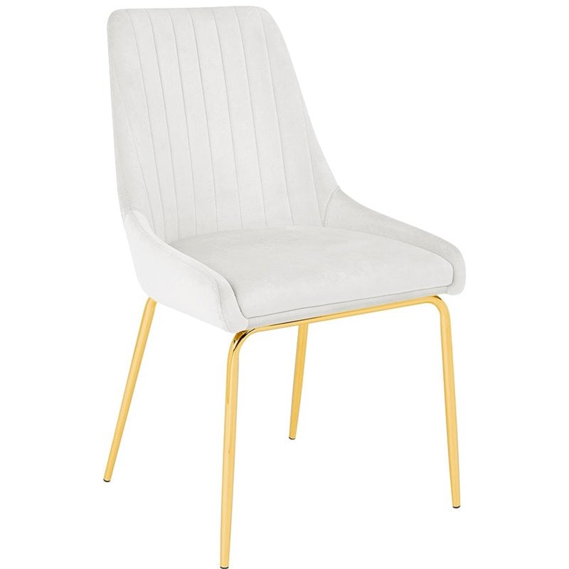 Uptown Club Fabric Upholstered Dining Chairs in Ivory - Set of 2