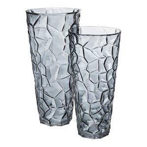 Uptown Club 7&quot Large and Medium Glass Vases in Clear (Set of 2)