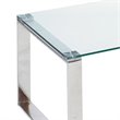 Uptown Club Farmer Small Transitional Stainless Steel Coffee Table in Silver