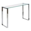 Uptown Club Farmer Transitional Stainless Steel Console in Silver