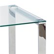 Uptown Club Farmer Transitional Stainless Steel End Table in Silver