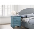 Glory Furniture Louis Phillipe 2 Drawer Nightstand in Teal