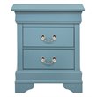Glory Furniture Louis Phillipe 2 Drawer Nightstand in Teal