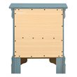Glory Furniture Louis Phillipe 2 Drawer Nightstand in Teal