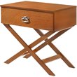 Glory Furniture Xavier Solid Wood 1-Drawer Nightstand in Oak