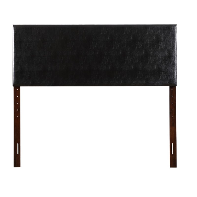 Glory Furniture Faux Leather Upholstered Full Headboard in Black