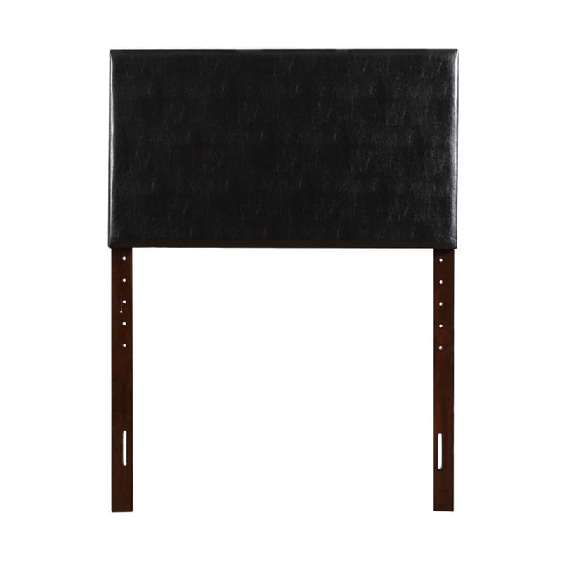 Glory Furniture Faux Leather Upholstered Twin Headboard in Black