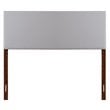 Glory Furniture Faux Leather Upholstered Queen Headboard in Light Gray