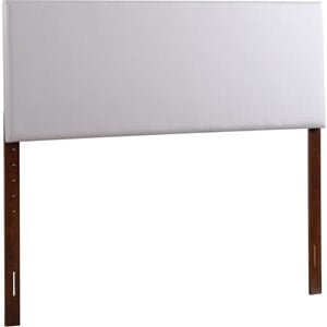 Glory Furniture Faux Leather Upholstered Queen Headboard in Light Gray