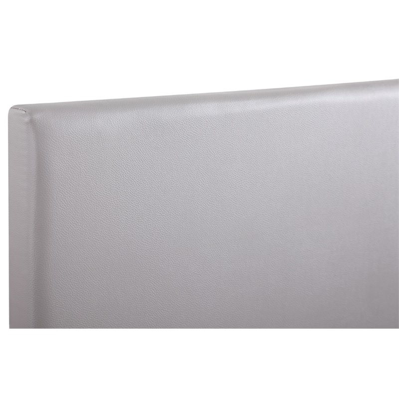 Glory Furniture Faux Leather Upholstered Twin Headboard in Light Gray