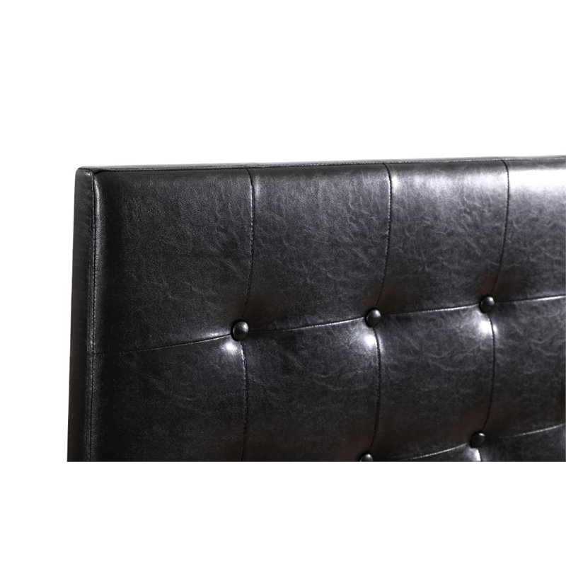 Glory Furniture Supernova Faux Leather Upholstered Twin Headboard in Black