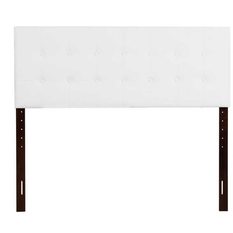 Glory Furniture Supernova Faux Leather Upholstered Queen Headboard in White