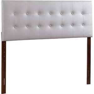 Glory Furniture Supernova Faux Leather Upholstered Queen Headboard in Gray