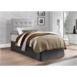 Glory Furniture Supernova Faux Leather Upholstered Twin Headboard in Light Gray