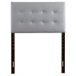 Glory Furniture Supernova Faux Leather Upholstered Twin Headboard in Light Gray