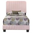 Glory Furniture Lodi Velvet Upholstered Twin Bed in Pink