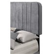 Glory Furniture Lodi Velvet Upholstered Twin Bed in Gray