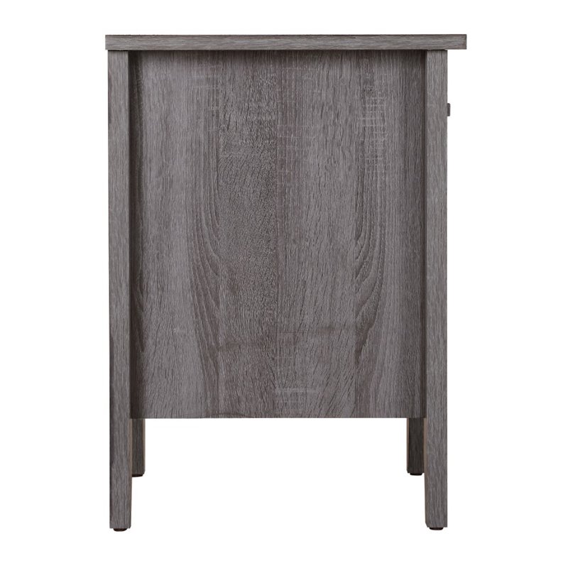 Glory Furniture Lennox 1 Drawer Nightstand in Gray