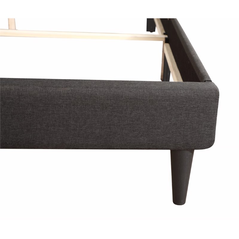 Glory Furniture Deb Fabric Upholstered Queen Bed in Black