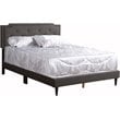 Glory Furniture Deb Fabric Upholstered Queen Bed in Black