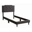 Glory Furniture Deb Fabric Upholstered Twin Bed in Black