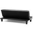 Glory Furniture Alan Faux Leather Sleeper Sofa in Black