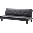 Glory Furniture Alan Faux Leather Sleeper Sofa in Black