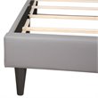 Glory Furniture Deb Faux Leather Upholstered Twin Bed in Light Gray