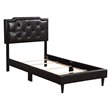 Glory Furniture Deb Faux Leather Upholstered Twin Bed in Cappuccino