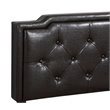 Glory Furniture Deb Faux Leather Upholstered Twin Bed in Cappuccino