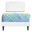 Glory Furniture Deb Faux Leather Upholstered Twin Bed in White