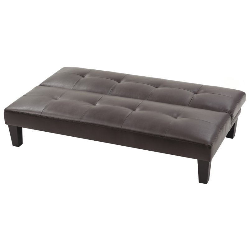 Glory Furniture Alan Faux Leather Sleeper Sofa in Cappuccino