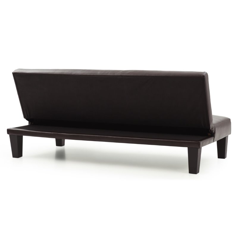 Glory Furniture Alan Faux Leather Sleeper Sofa in Cappuccino