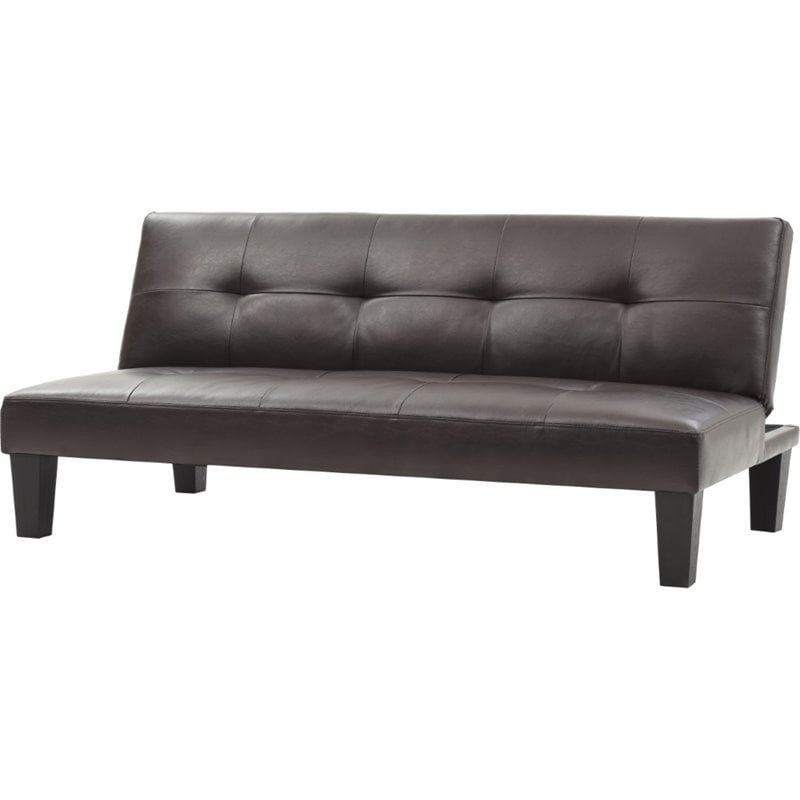Glory Furniture Alan Faux Leather Sleeper Sofa in Cappuccino