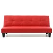 Glory Furniture Alan Faux Leather Sleeper Sofa in Red