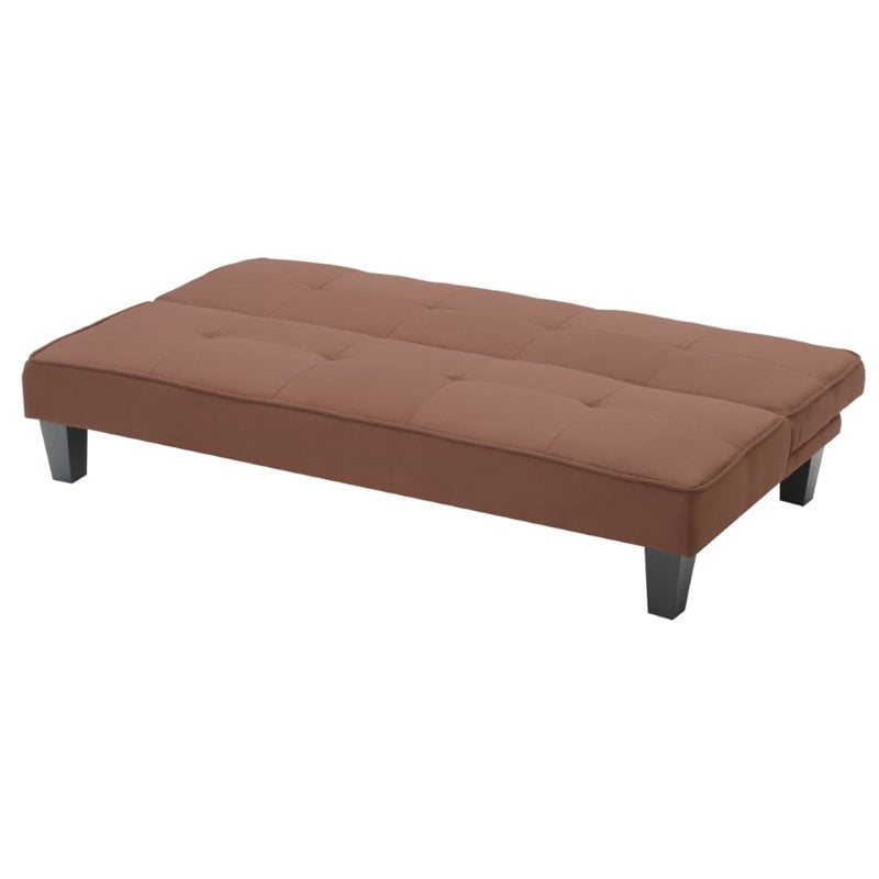 Glory Furniture Alan Microsuede Sleeper Sofa in Chocolate