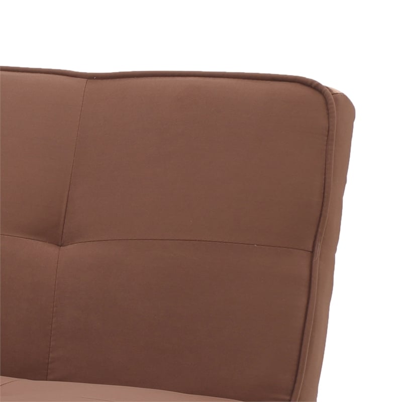 Glory Furniture Alan Microsuede Sleeper Sofa in Chocolate
